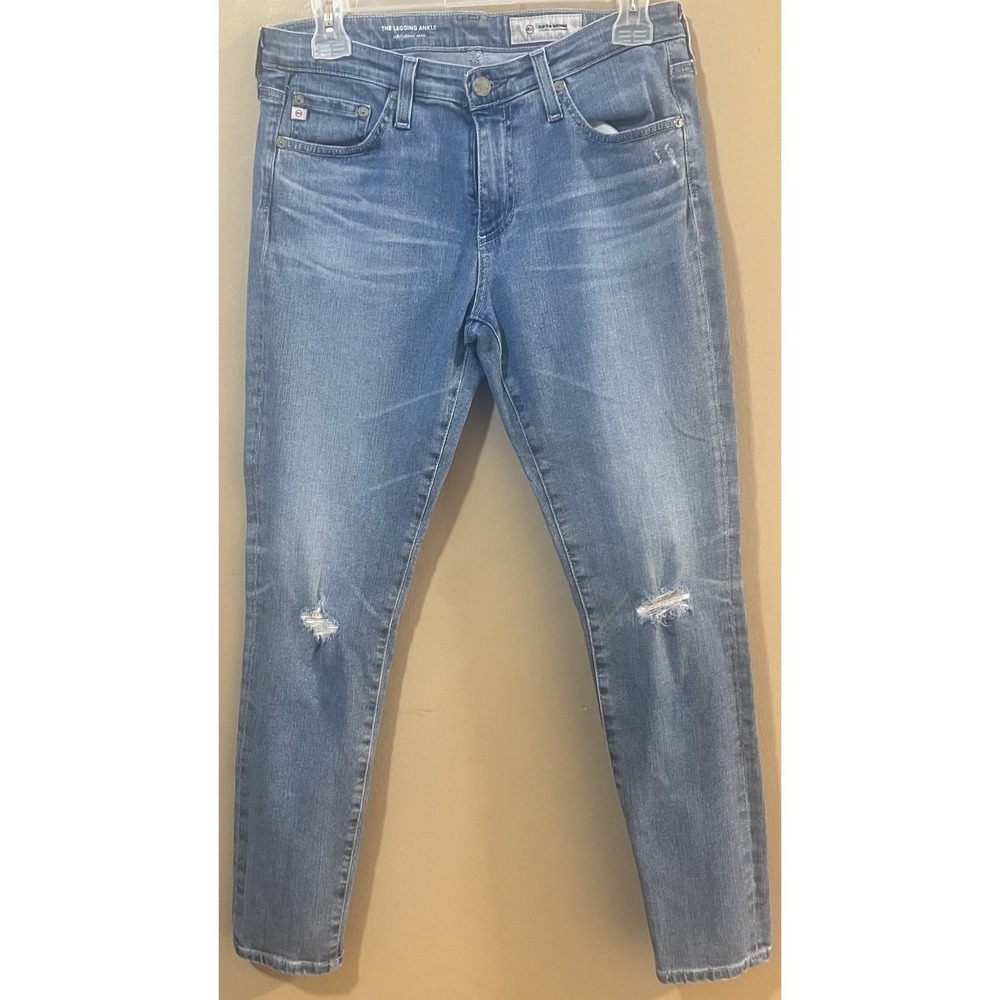 AG‎ Adriano Goldschmied Legging Ankle Super Skinny Jeans Women's 29 Distressed